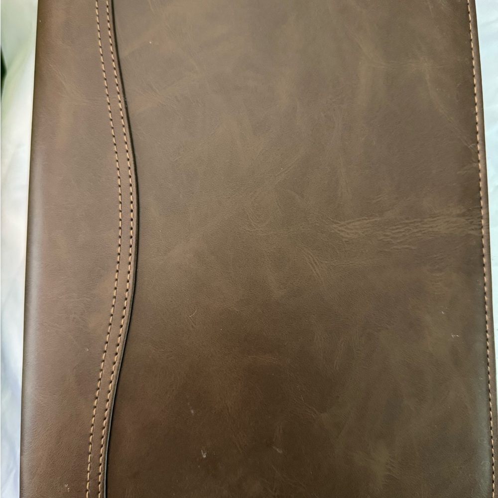 Sophisticated Brown Leather Briefcase with Matte Finish